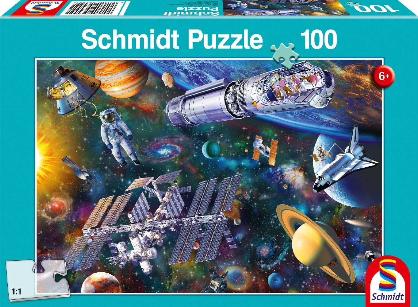 Cover: 4001504564551 | Weltraumspaß | Kinderpuzzle Standard 100 Teile | Spiel | Schachtel