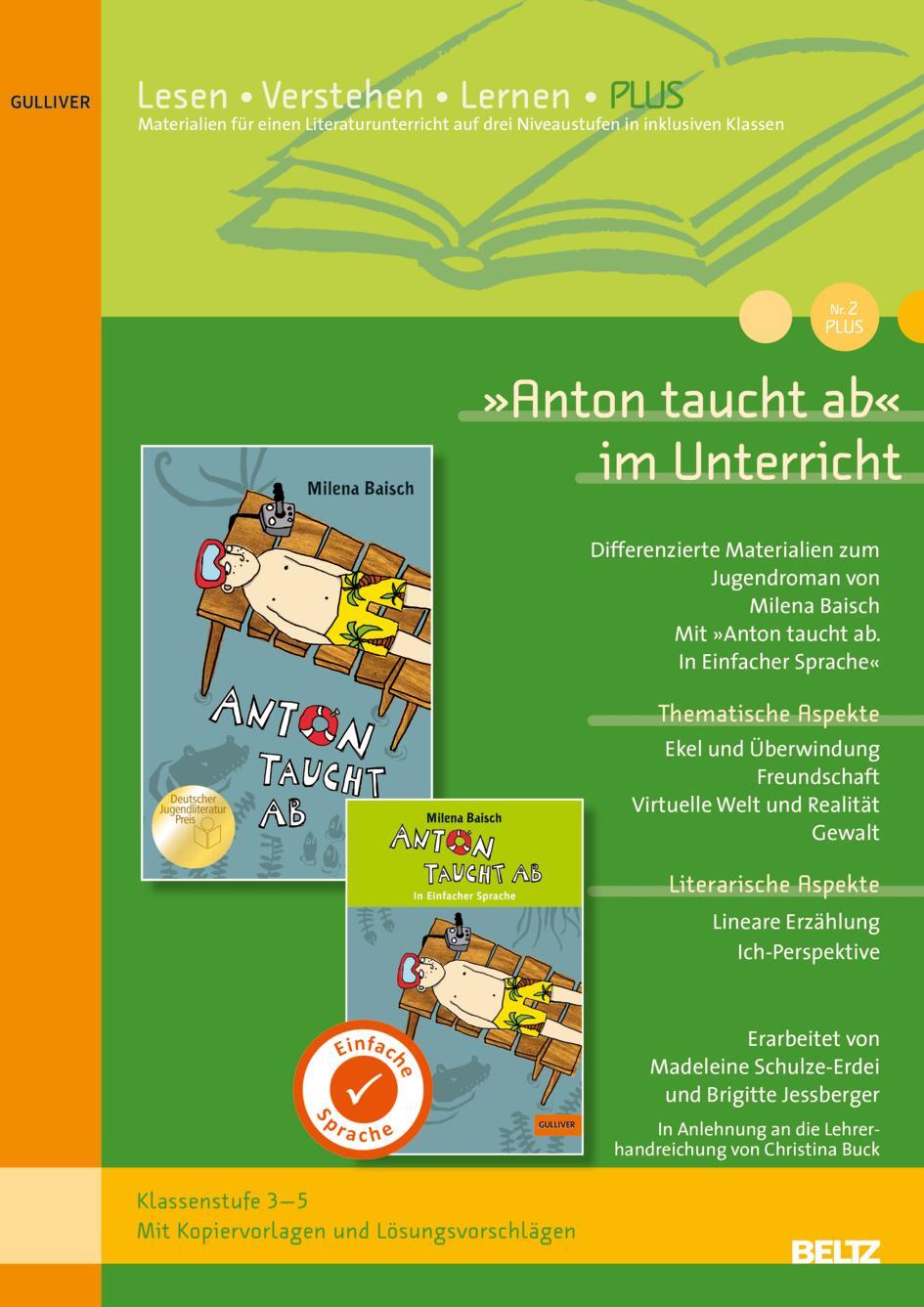 Cover: 9783407630841 | »Anton taucht ab« im Unterricht PLUS | Birgit Jessberger (u. a.)