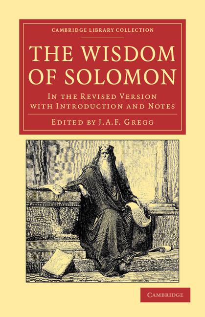 Cover: 9781108039758 | The Wisdom of Solomon | J. A. F. Gregg | Taschenbuch | Englisch | 2012