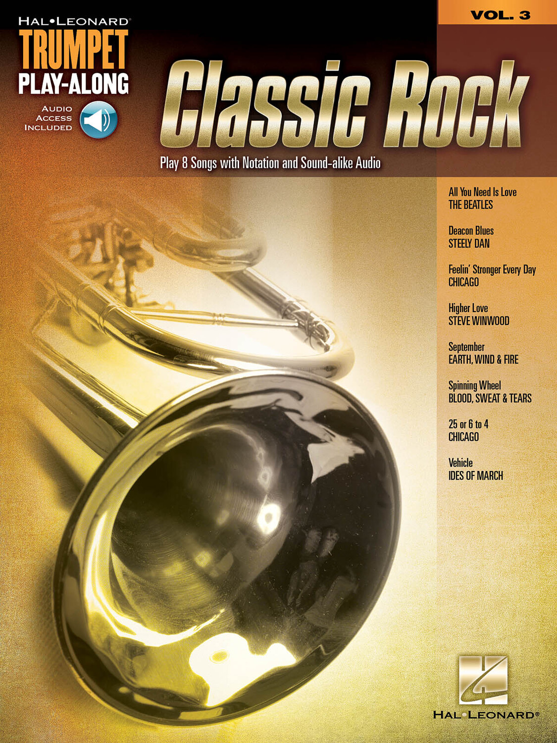 Cover: 888680027247 | Classic Rock | Trumpet Play-Along Volume 3 | Trumpet Play-Along | 2015
