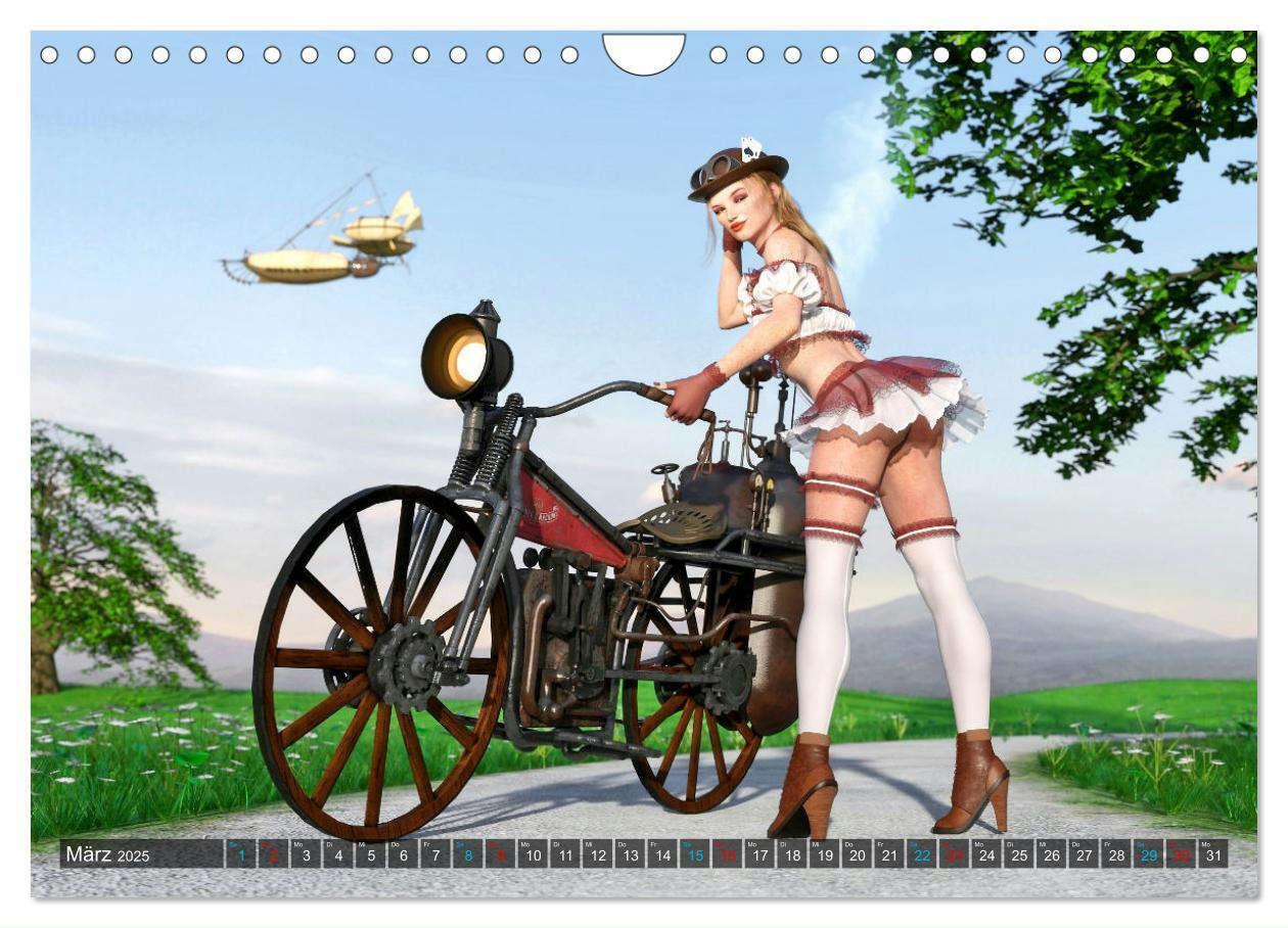 Bild: 9783435024537 | Steampunk Ladys Pin Up (Wandkalender 2025 DIN A4 quer), CALVENDO...