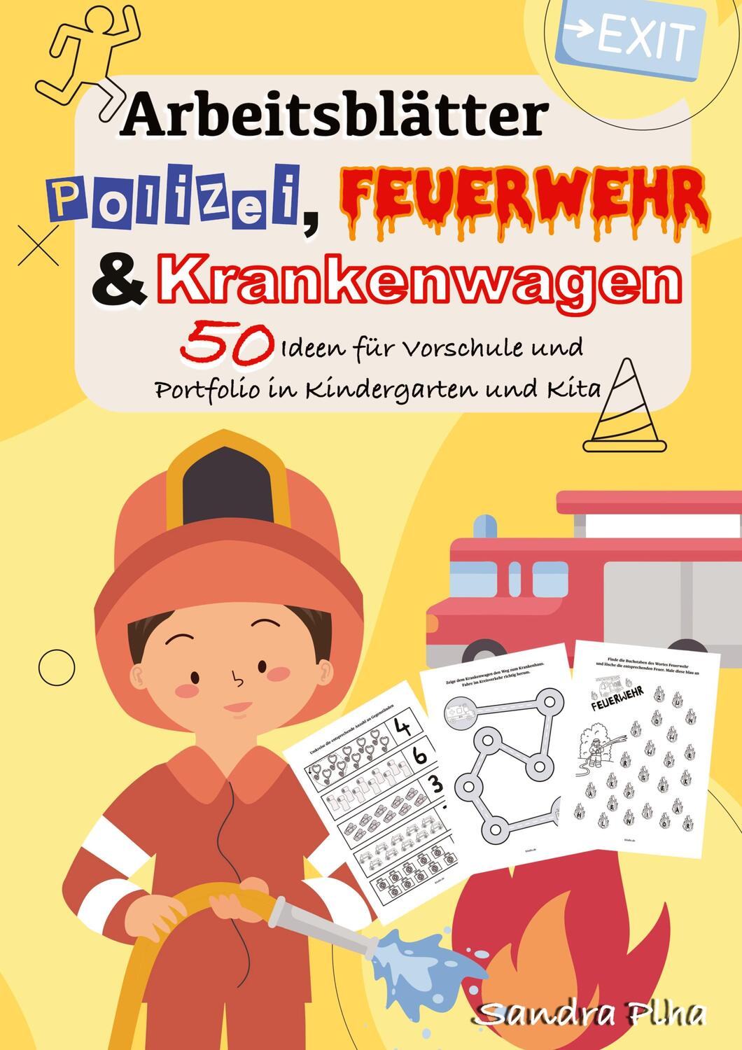 Cover: 9783347782228 | KitaFix-Kreativ: Arbeitsblätter Polizei, Feuerwehr und Krankenwagen...