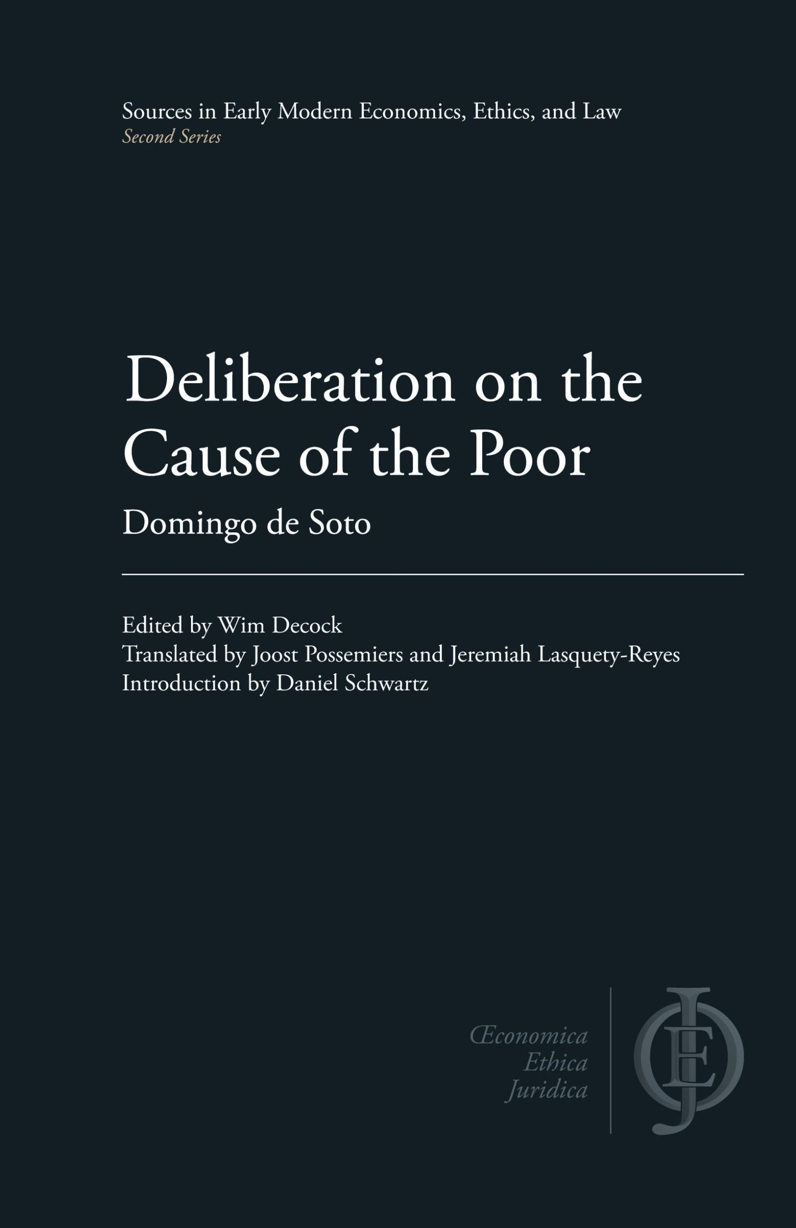 Cover: 9781949011098 | Deliberation on the Cause of the Poor | Domingo De Soto | Buch | 2022