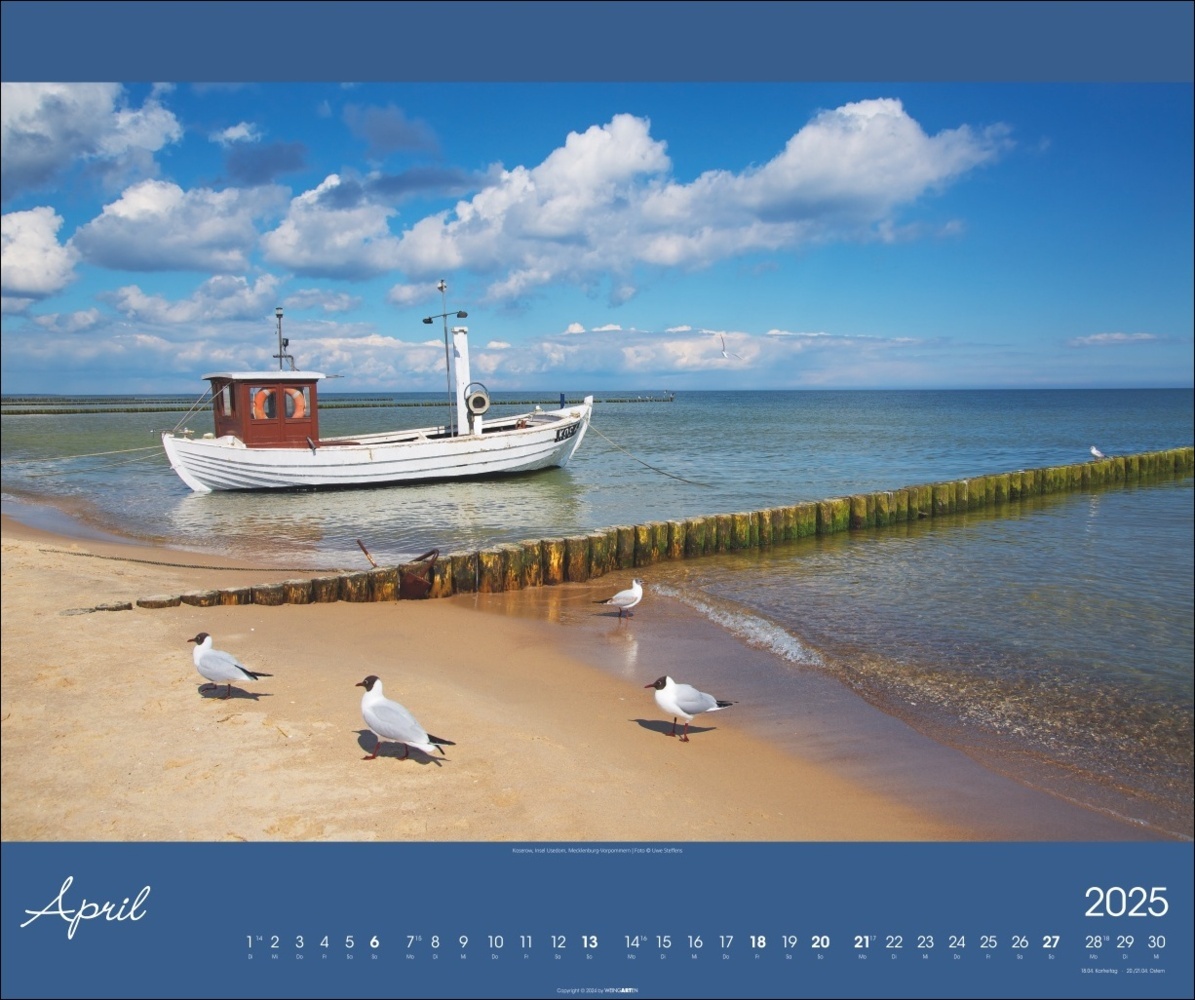 Bild: 9783839900680 | Ostsee Kalender 2025 | Uwe Steffens | Kalender | Spiralbindung | 14 S.