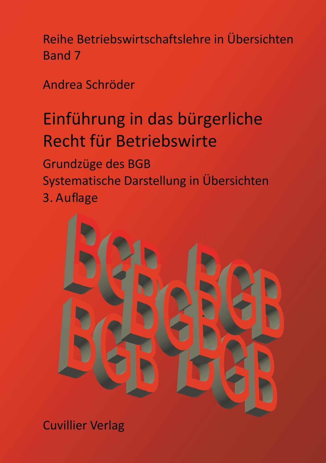 Cover: 9783736992252 | Einführung in das bürgerliche Recht für Betriebswirte | Schröder