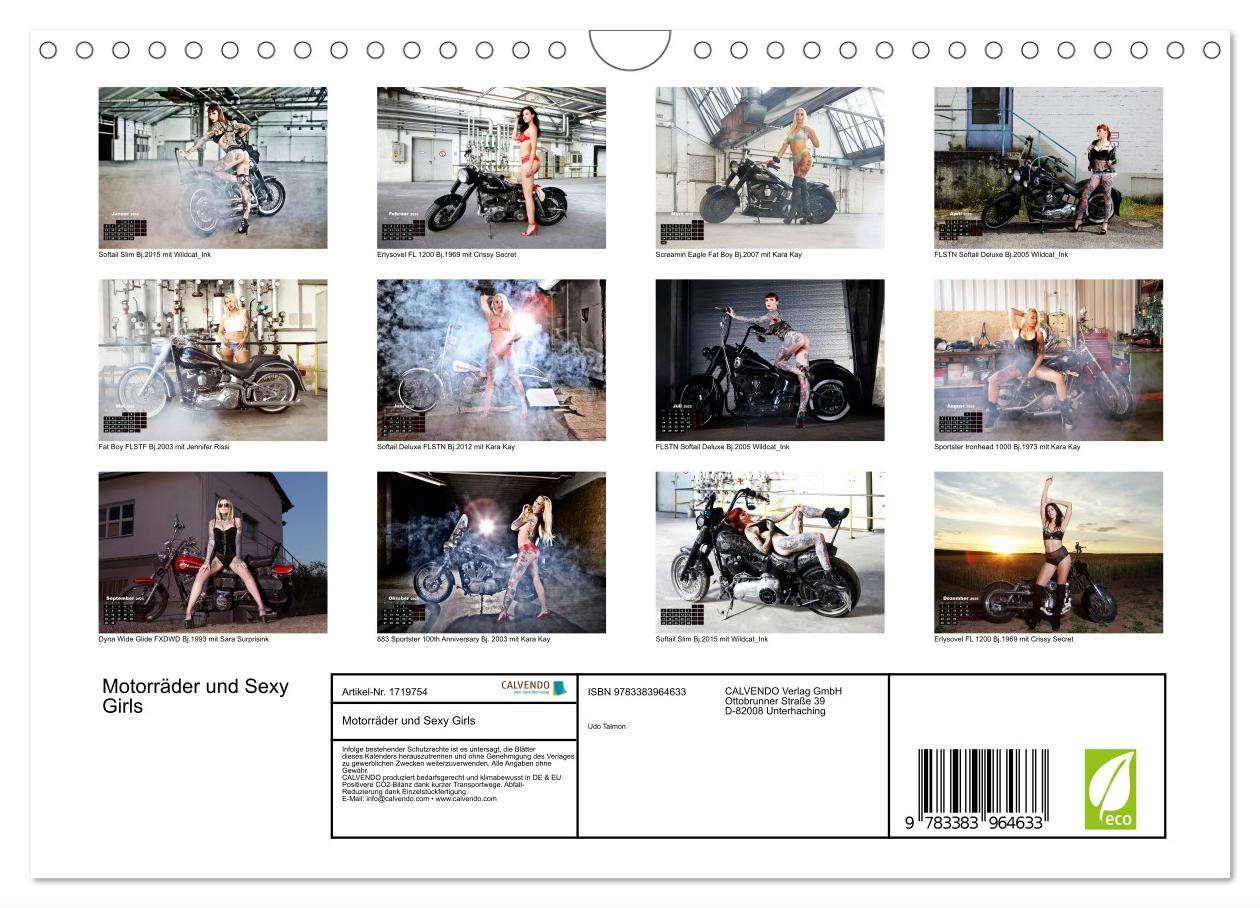 Bild: 9783383964633 | Motorräder und Sexy Girls (Wandkalender 2025 DIN A4 quer), CALVENDO...