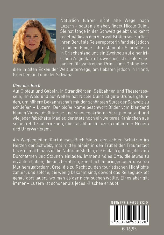 Rückseite: 9783968553320 | Luzern mit Vierwaldstätter See - ReiseMomente | Nicole Quint | Buch