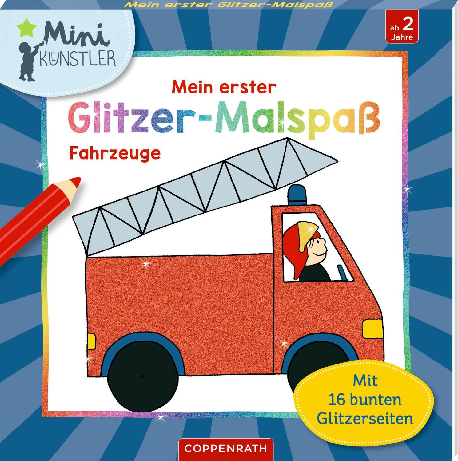 Cover: 9783649672005 | Mein erster Glitzer-Malspaß - Fahrzeuge | Mit 16 bunten Glitzerseiten