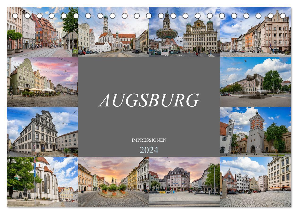 Cover: 9783675503229 | Augsburg Impressionen (Tischkalender 2024 DIN A5 quer), CALVENDO...