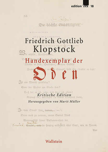 Cover: 9783835337640 | Handexemplar der »Oden« | Kritische Edition | Klopstock | Buch | 2020
