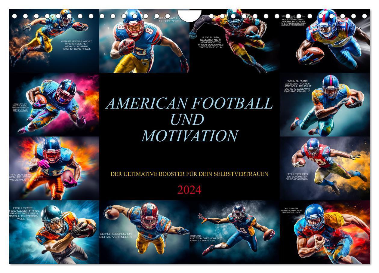Cover: 9783383691201 | American Football und Motivation (Wandkalender 2024 DIN A4 quer),...