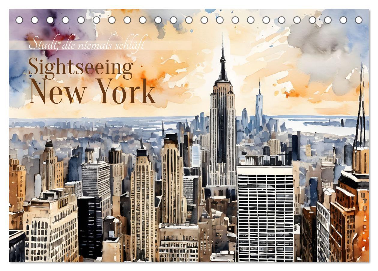 Cover: 9783457218471 | Sightseeing New York (Tischkalender 2025 DIN A5 quer), CALVENDO...