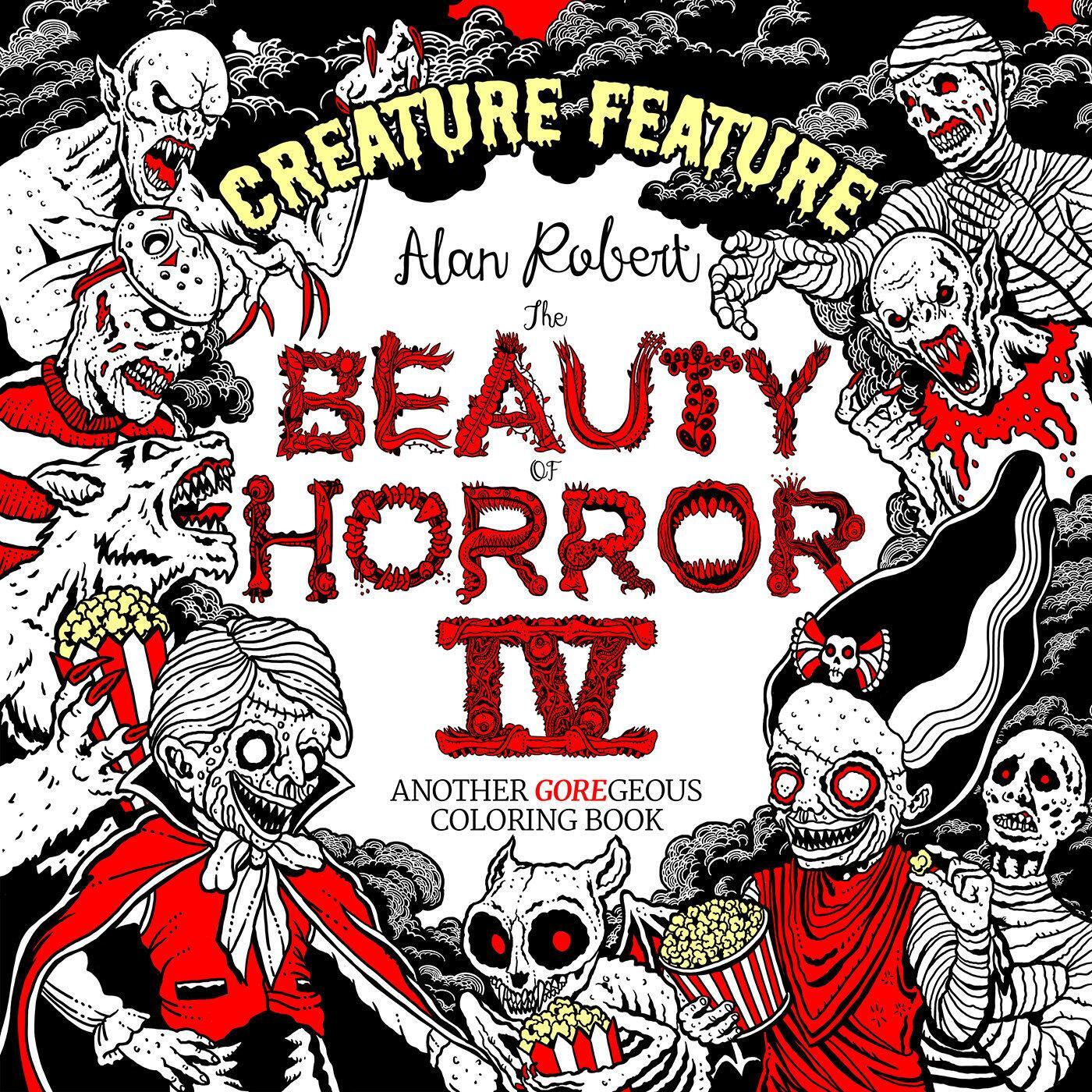 Cover: 9781684057085 | Beauty of Horror 4: Creature Feature Colouring Book | Alan Robert