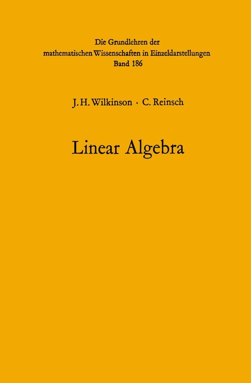 Cover: 9783642869426 | Handbook for Automatic Computation | Volume II: Linear Algebra | Buch
