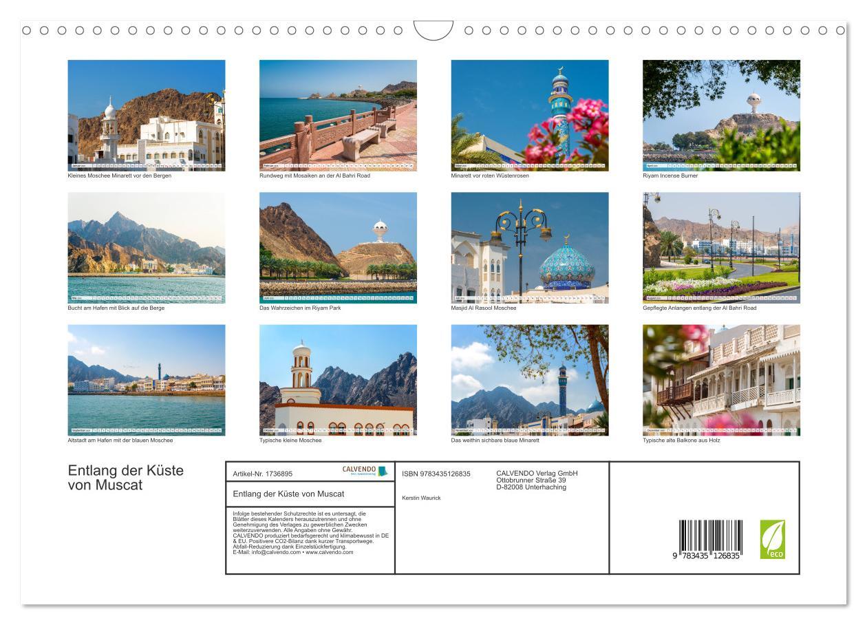 Bild: 9783435126835 | Entlang der Küste von Muscat (Wandkalender 2025 DIN A3 quer),...