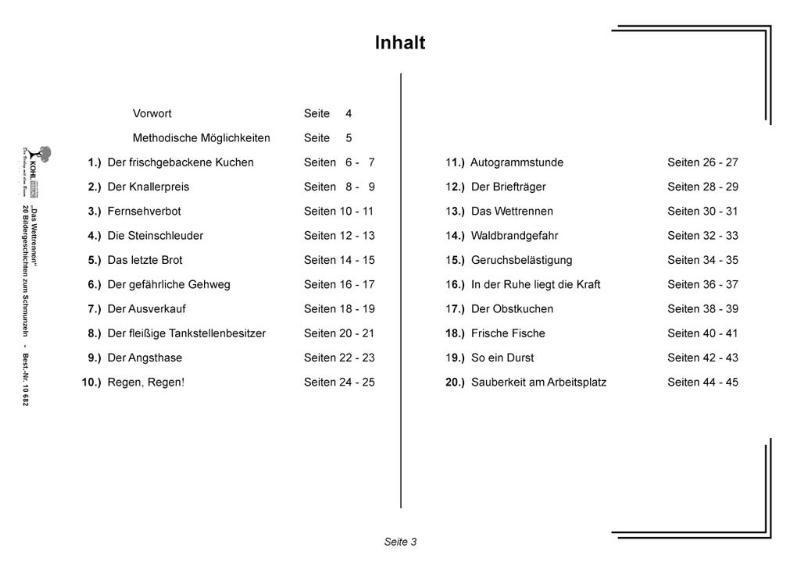 Bild: 9783866326828 | Das Wettrennen | 20 Bildergeschichten zum Schmunzeln | Kohl (u. a.)