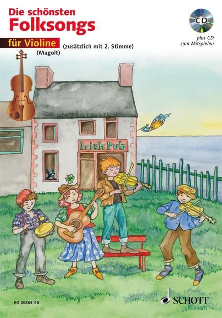 Cover: 9783795755461 | Die schönsten Folksongs | 1-2 Violinen. Ausgabe mit CD. | Broschüre