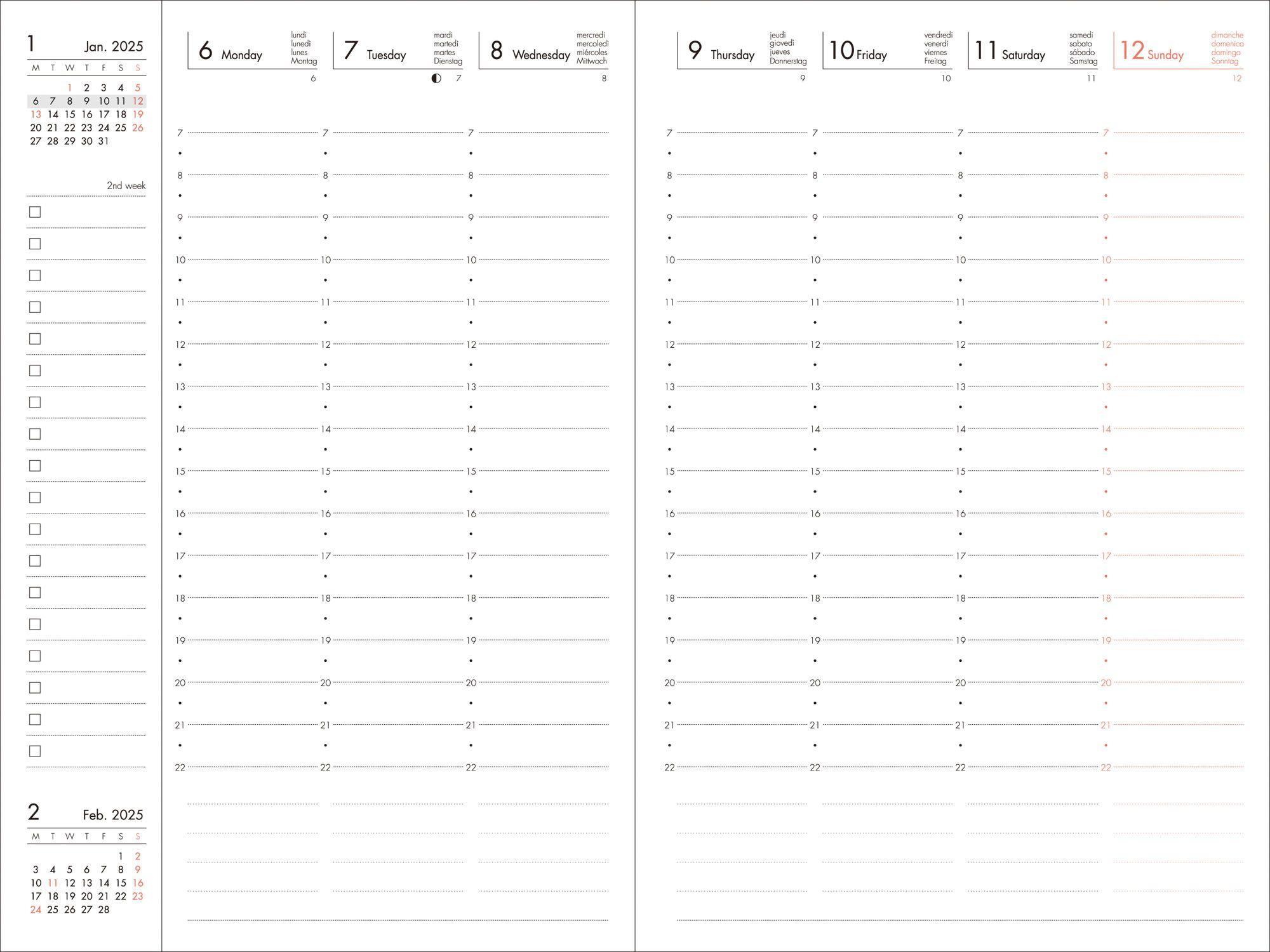 Bild: 4550045128246 | MARK'S 2024/2025 Taschenkalender B6 vertikal, Flower Pattern //...