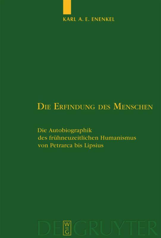 Cover: 9783110193527 | Die Erfindung des Menschen | Karl A. E. Enenkel | Buch | Deutsch