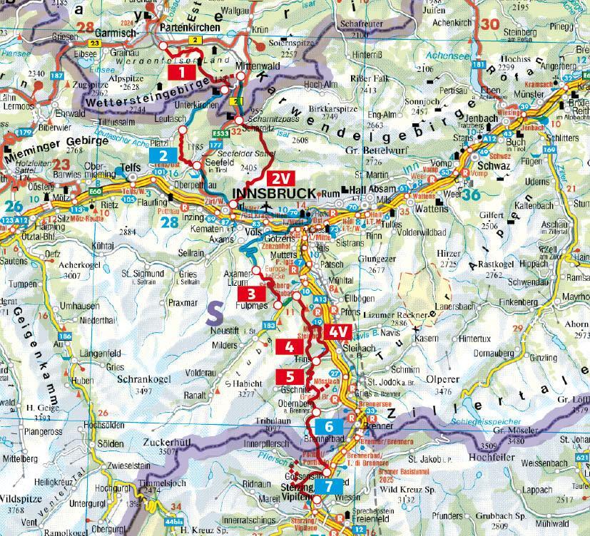 Bild: 9783763346066 | Alpenüberquerung Garmisch - Sterzing | 7 Etappen mit GPS-Tracks | Buch