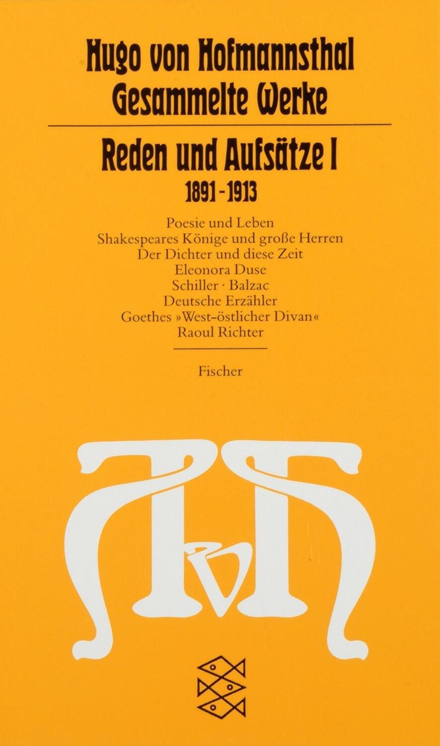 Cover: 9783596221660 | Reden und Aufsätze I | Hugo von Hofmannsthal | Taschenbuch | 688 S.
