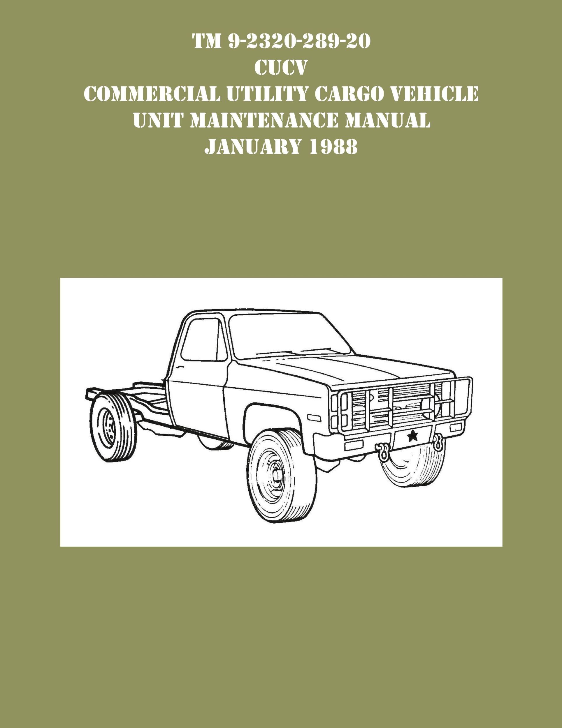 Cover: 9781954285828 | TM 9-230-289-20 CUCV Commercial Utility Cargo Vehicle Unit...