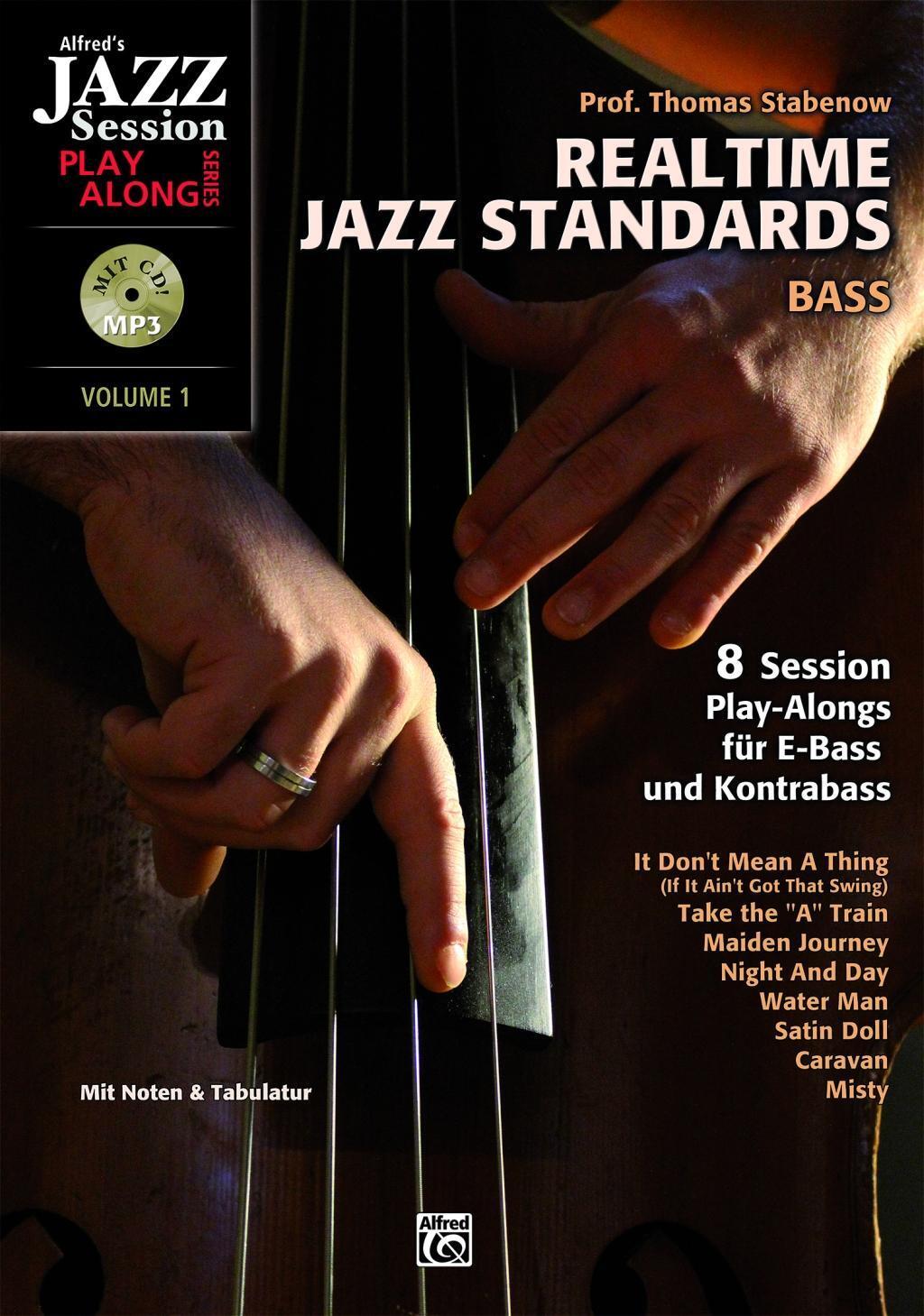 Cover: 9783933136756 | Realtime Jazz Standards - Bass | Thomas Stabenow | MP3 | 64 S. | 2014