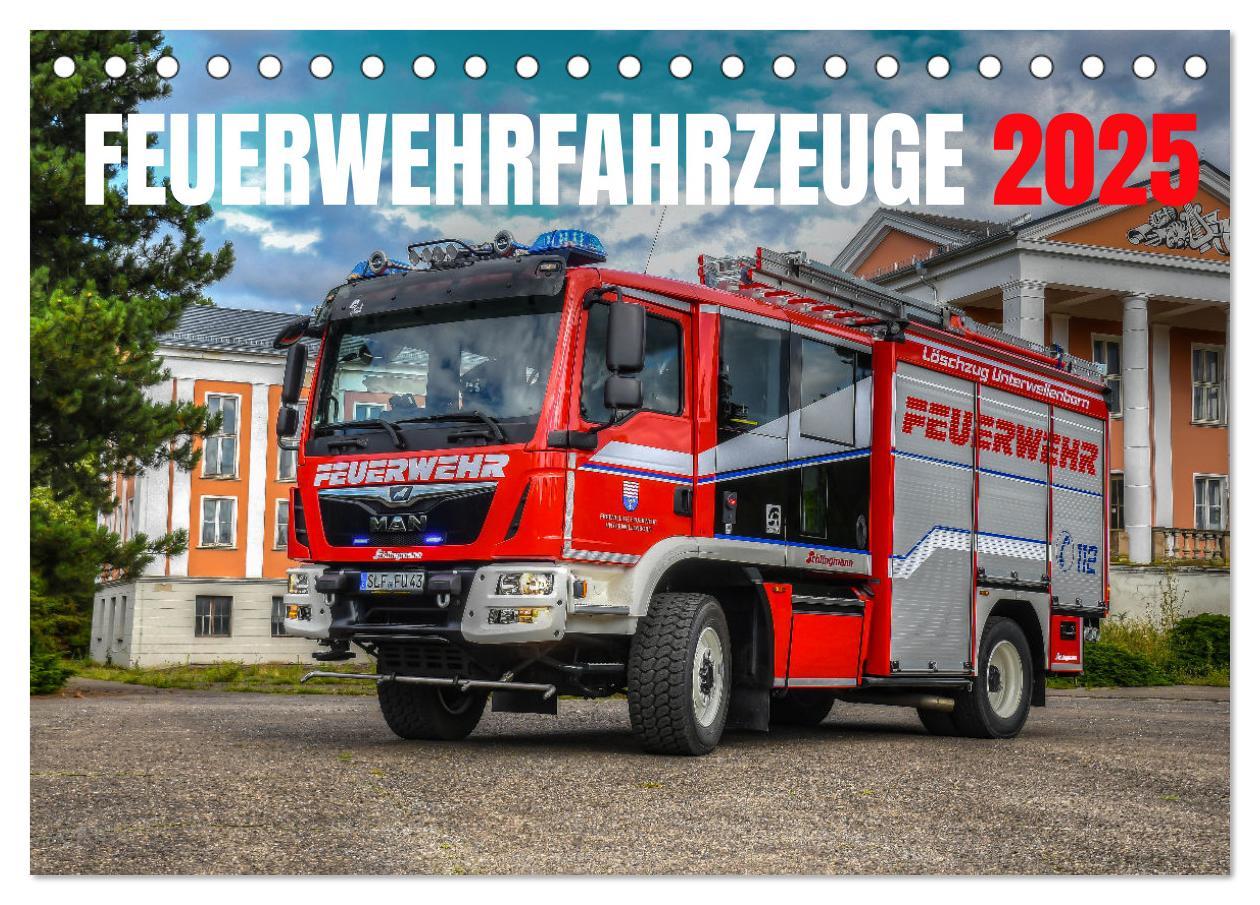 Cover: 9783435036080 | Feuerwehrfahrzeuge (Tischkalender 2025 DIN A5 quer), CALVENDO...