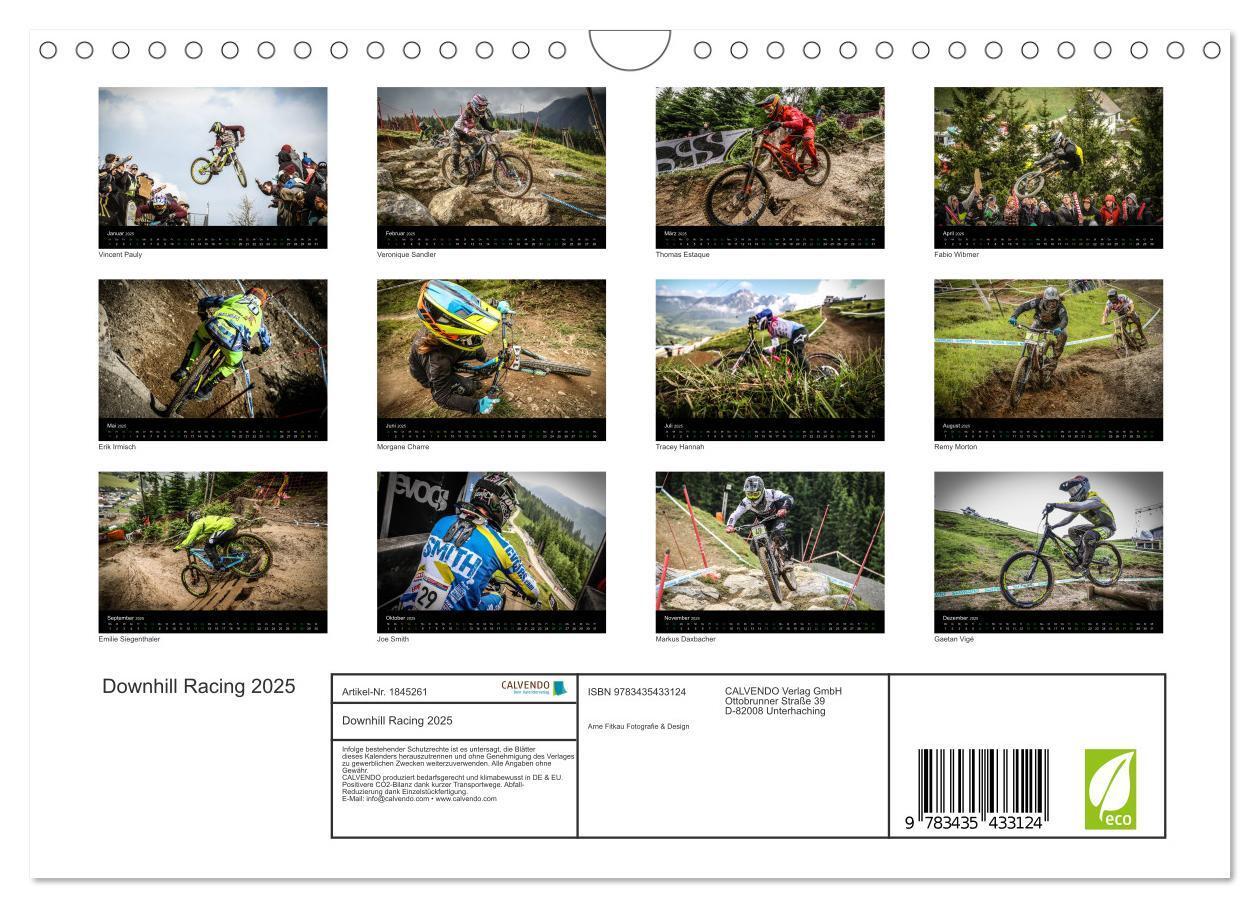 Bild: 9783435433124 | Downhill Racing 2025 (Wandkalender 2025 DIN A4 quer), CALVENDO...