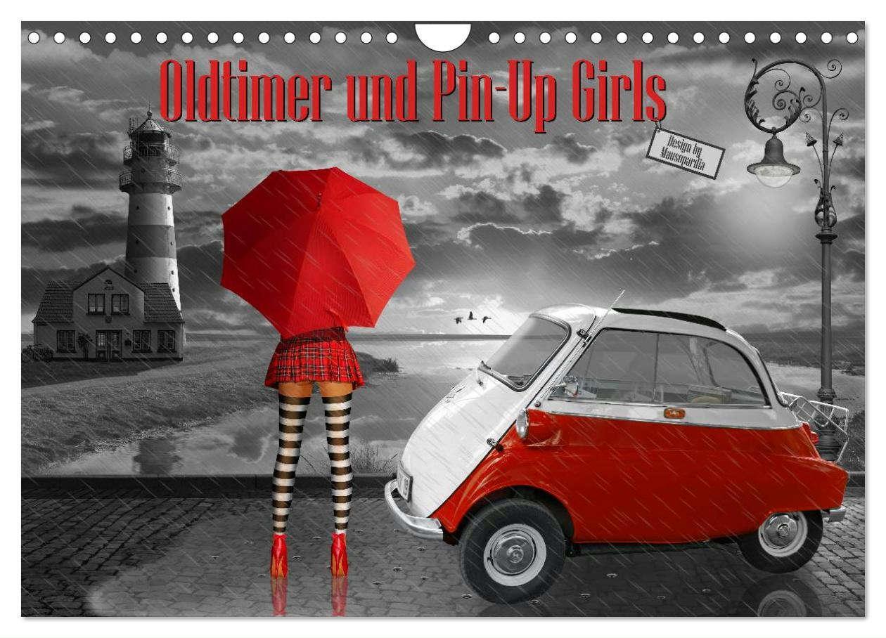 Cover: 9783675758261 | Oldtimer und Pin-Up Girls by Mausopardia (Wandkalender 2024 DIN A4...