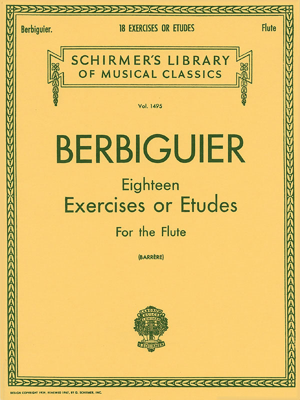 Cover: 73999596502 | Eighteen Exercises or Etudes | Benoit Tranquille Berbiguier | Buch