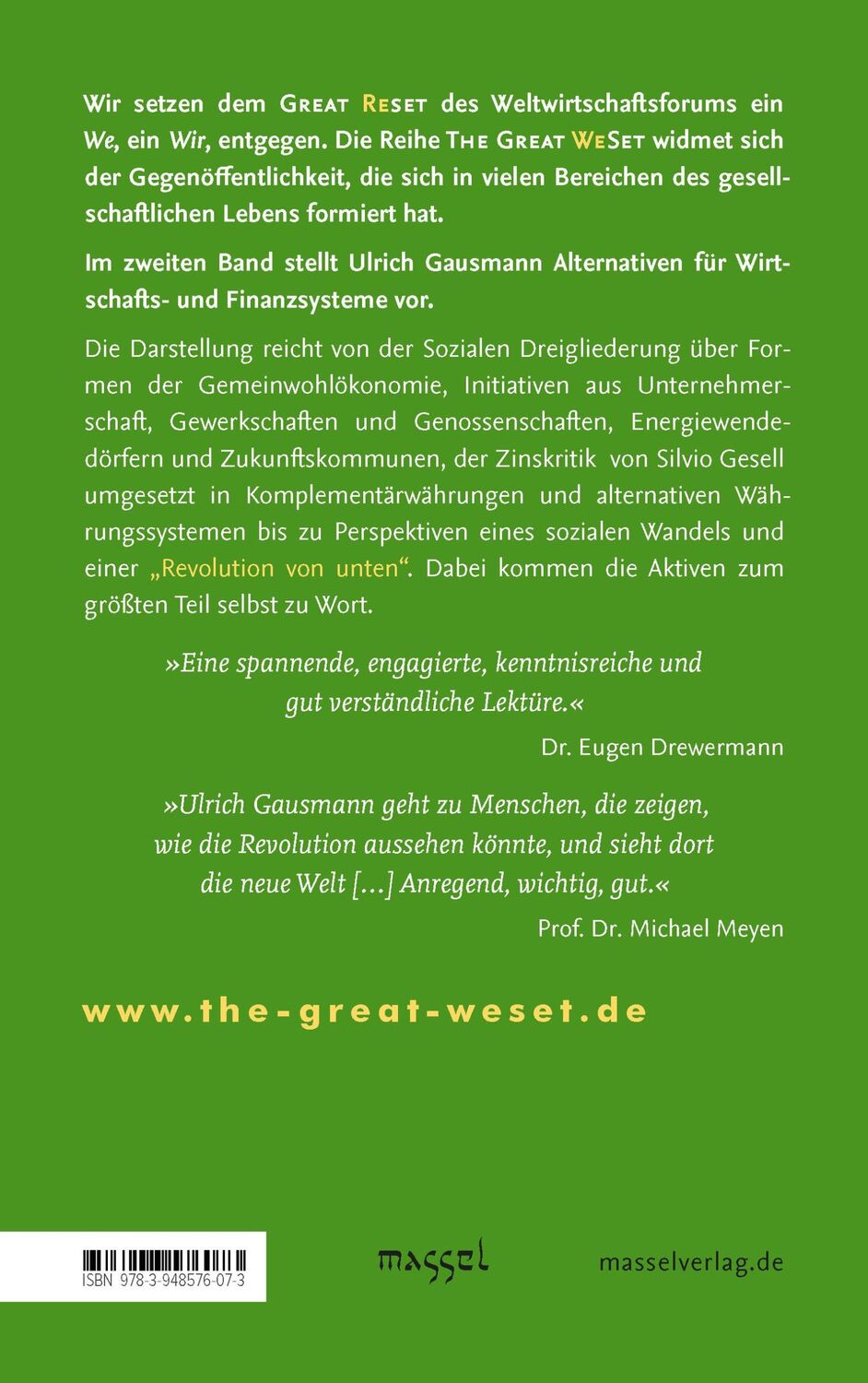 Rückseite: 9783948576073 | Wirtschaft und Finanzen neu gedacht | Revolution der Menschlichkeit