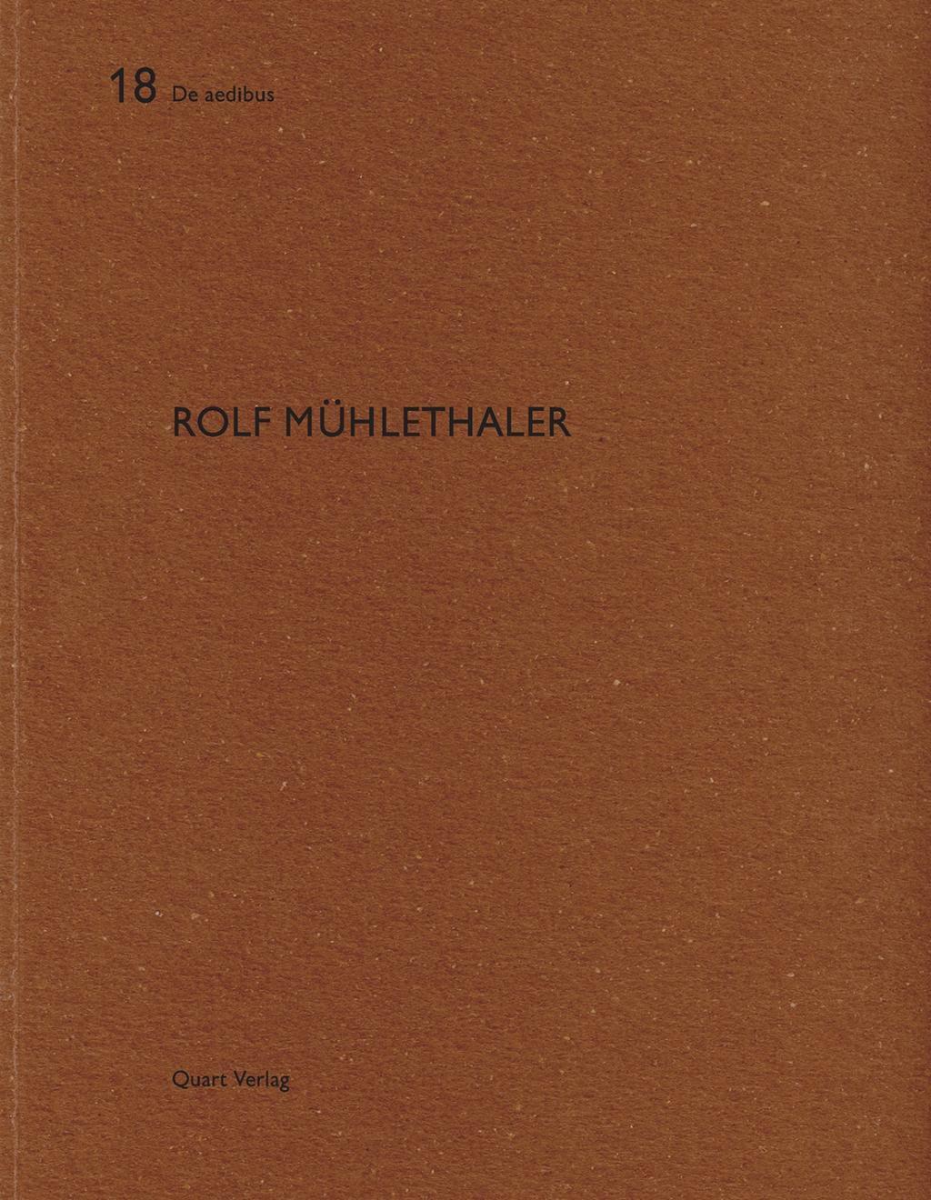 Cover: 9783907631744 | Rolf Mühlethaler | De aedibus 15 - dt/engl, De aedibus 18 | Buch