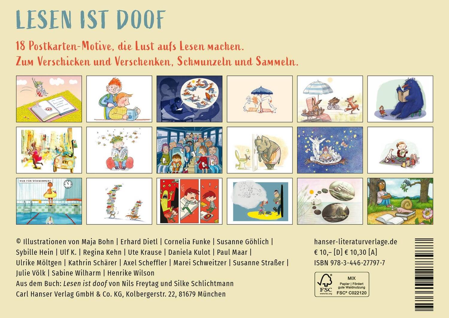 Bild: 9783446277977 | Lesen ist doof Postkarten-Set | Nils Freytag (u. a.) | Taschenbuch