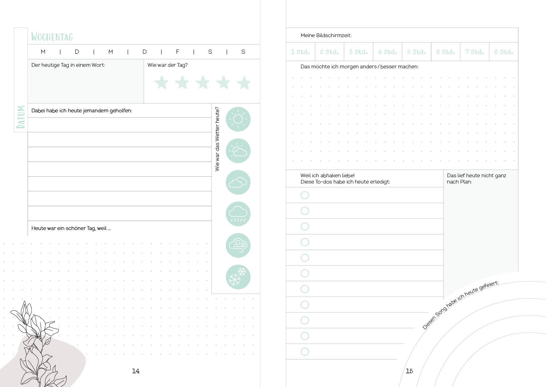 Bild: 9783745918458 | Happy me - Meine 10-Wochen-Tagebuch-Challenge mit Social-Media-Star...