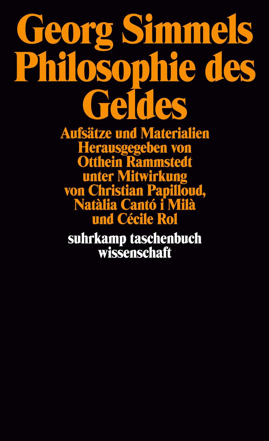 Cover: 9783518291849 | Georg Simmels ' Philosophie des Geldes' | Aufsätze und Materialien