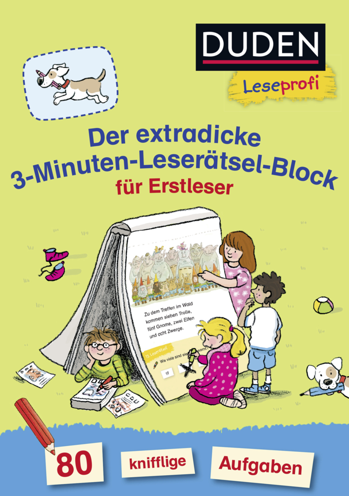 Cover: 9783737333832 | Duden Leseprofi - Der extradicke 3-Minuten-Leserätsel-Block für...