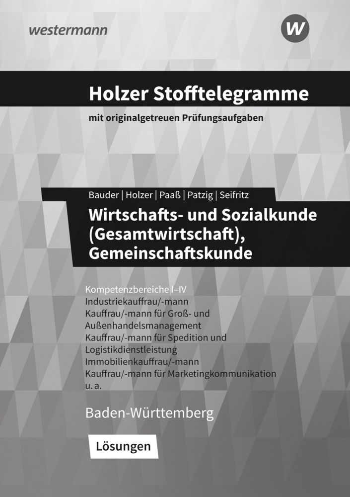 Cover: 9783427149064 | Holzer Stofftelegramme Baden-Württemberg - Wirtschafts- und...