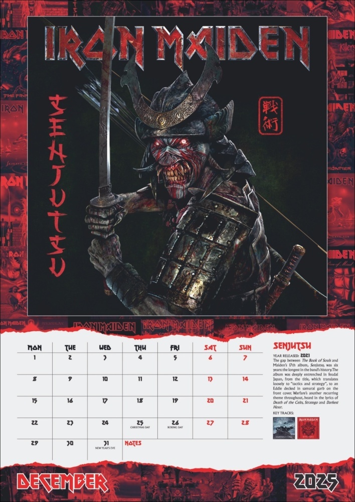 Bild: 9783840196744 | Iron Maiden Posterkalender 2025 | Kalender | Spiralbindung | 14 S.