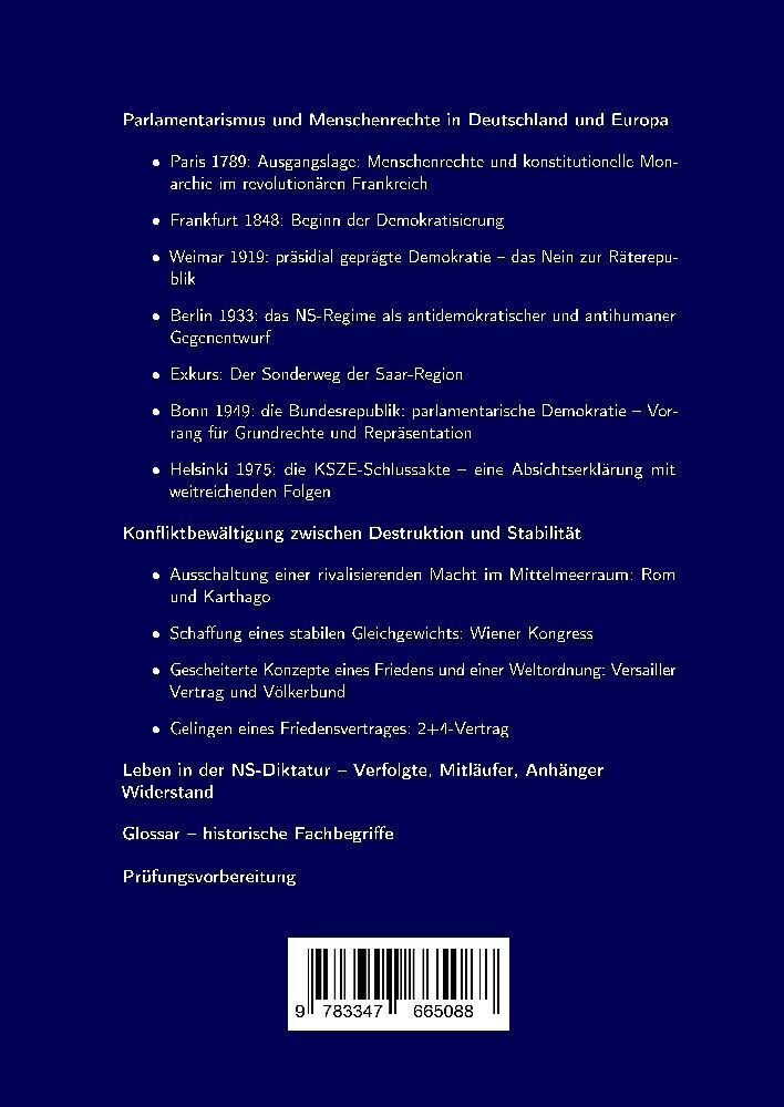 Bild: 9783347665088 | Abiturwissen Geschichte Saarland | Thomas Hilarius Meyer | Taschenbuch