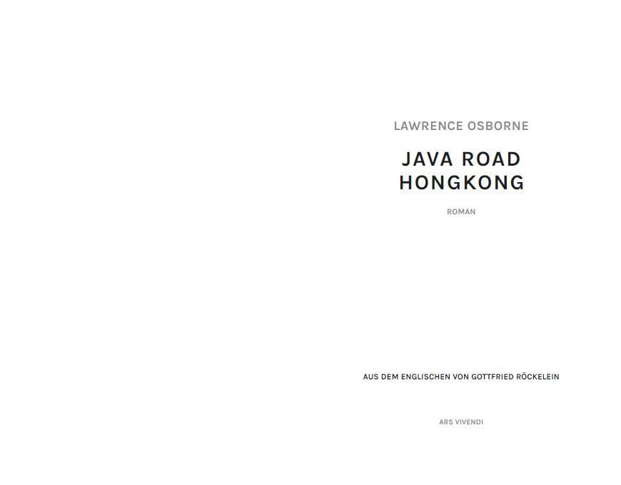 Bild: 9783747205204 | Java Road Hong Kong | Lawrence Osborne | Buch | 232 S. | Deutsch