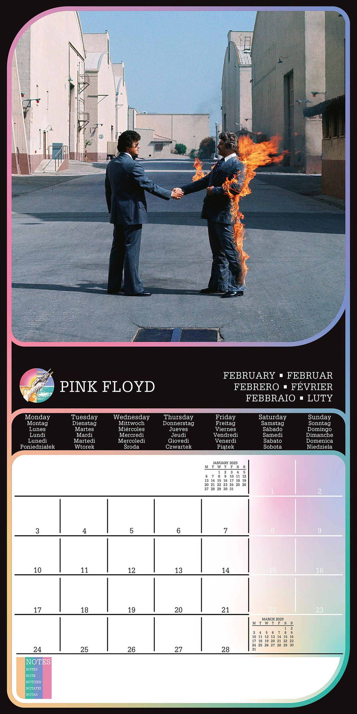 Bild: 9781804231579 | Pink Floyd 2025 30X30 Broschürenkalender | Kalender | 28 S. | Deutsch