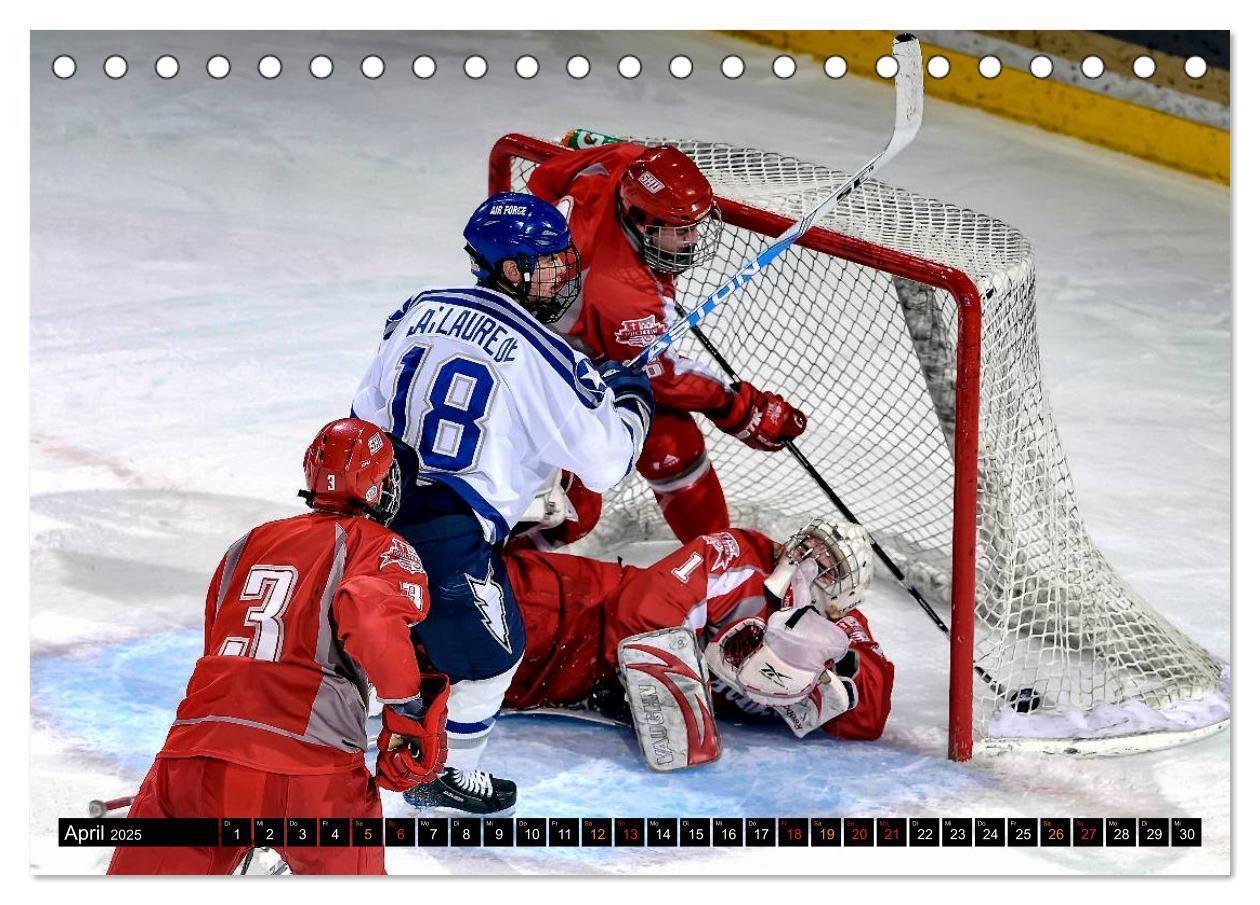 Bild: 9783435595464 | Mit vollem Einsatz - Eishockey (Tischkalender 2025 DIN A5 quer),...