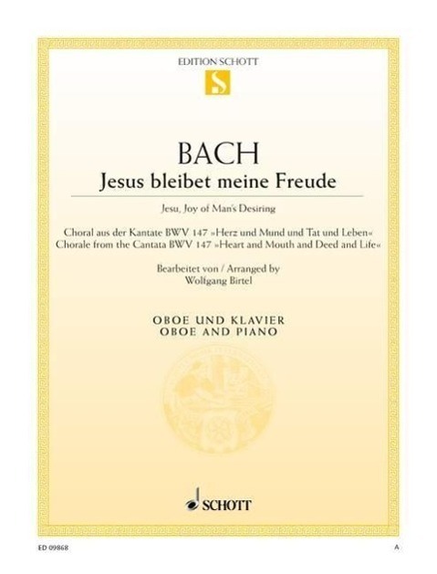 Cover: 9790001169370 | Jesus bleibet meine Freude | Johann Sebastian Bach | Buch | 8 S.