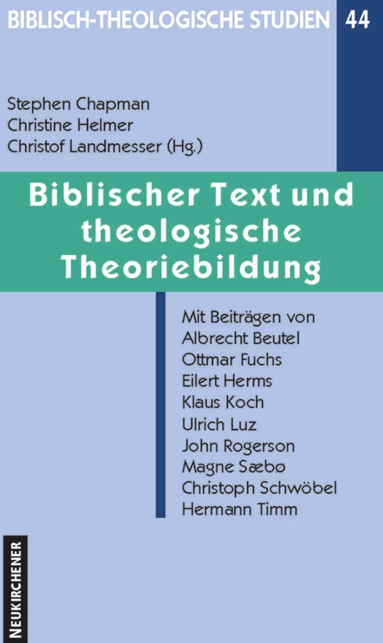 Cover: 9783788718350 | Biblischer Text und theologische ... | Chapman | Buch | Deutsch | 2001