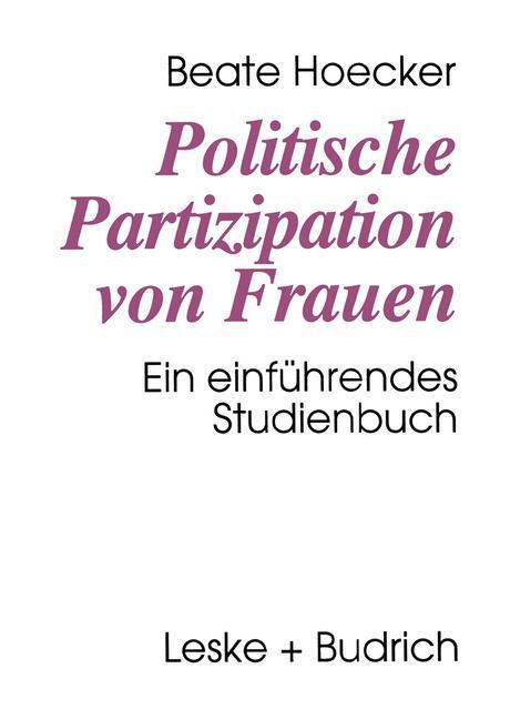 Cover: 9783322957627 | Politische Partizipation von Frauen | Beate Hoecker | Taschenbuch