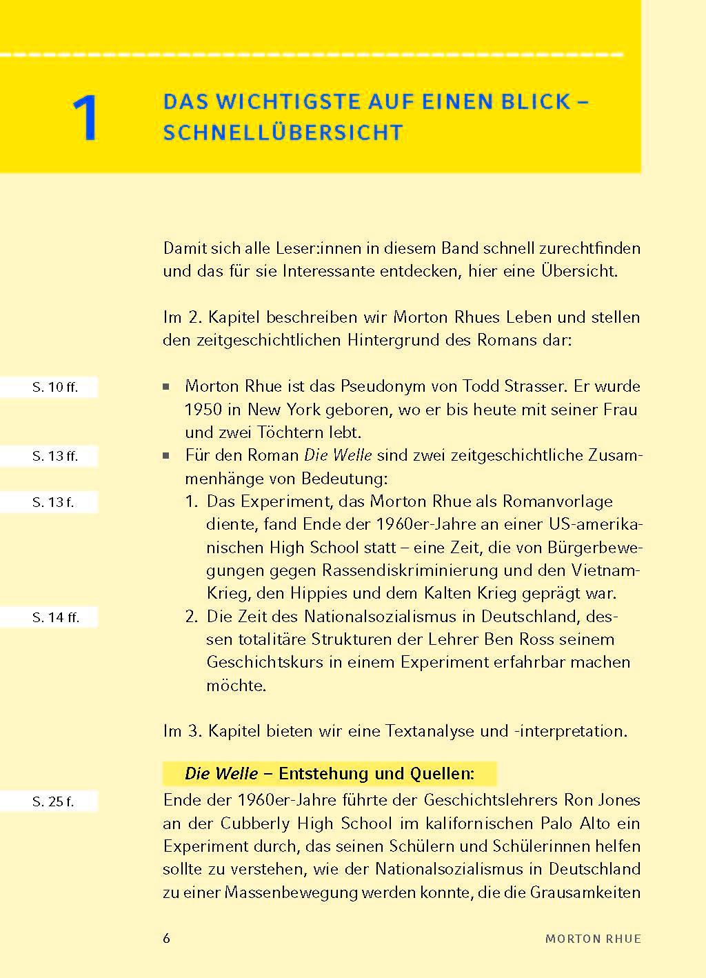 Bild: 9783804420717 | Die Welle - Textanalyse und Interpretation | Morton Rhue | Taschenbuch