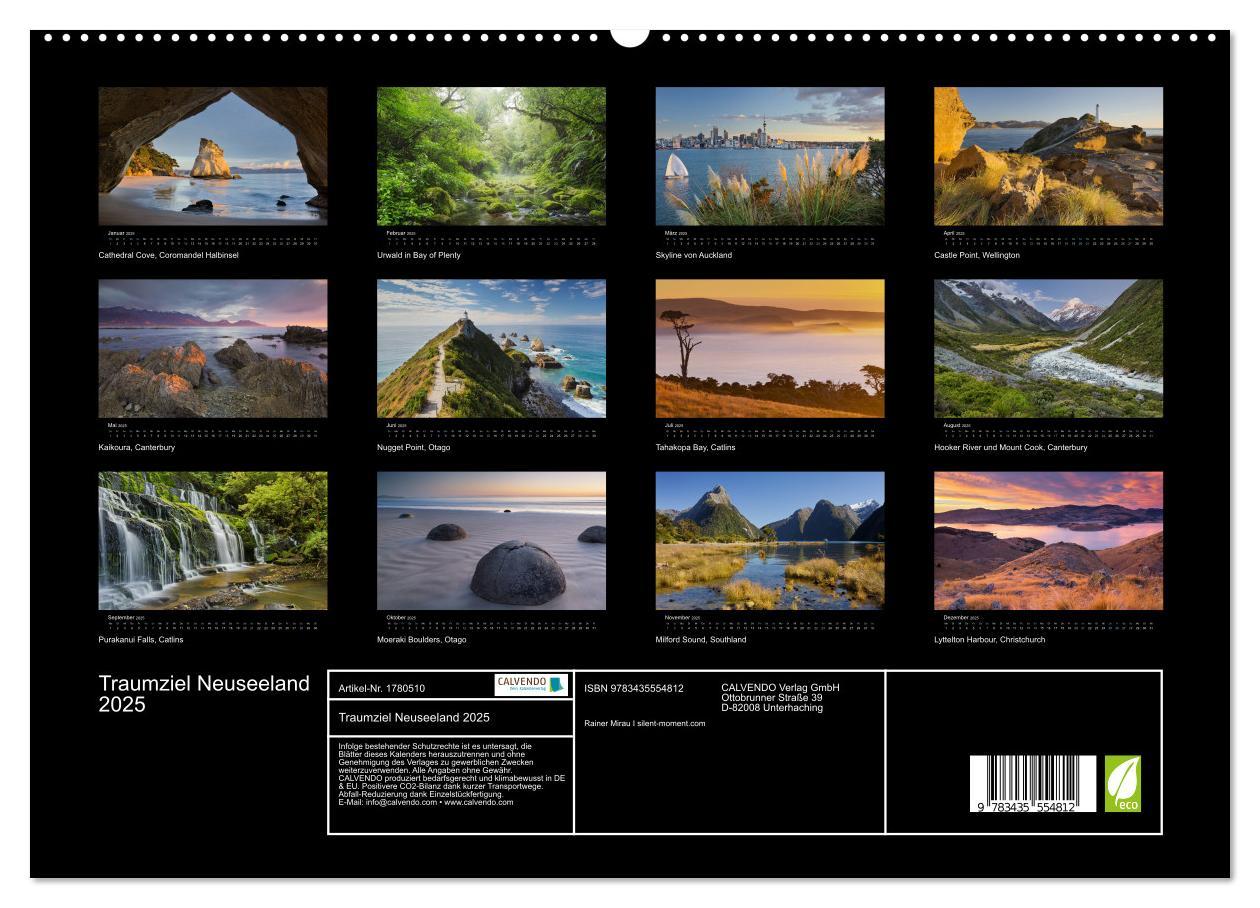 Bild: 9783435554812 | Traumziel Neuseeland 2025 (hochwertiger Premium Wandkalender 2025...