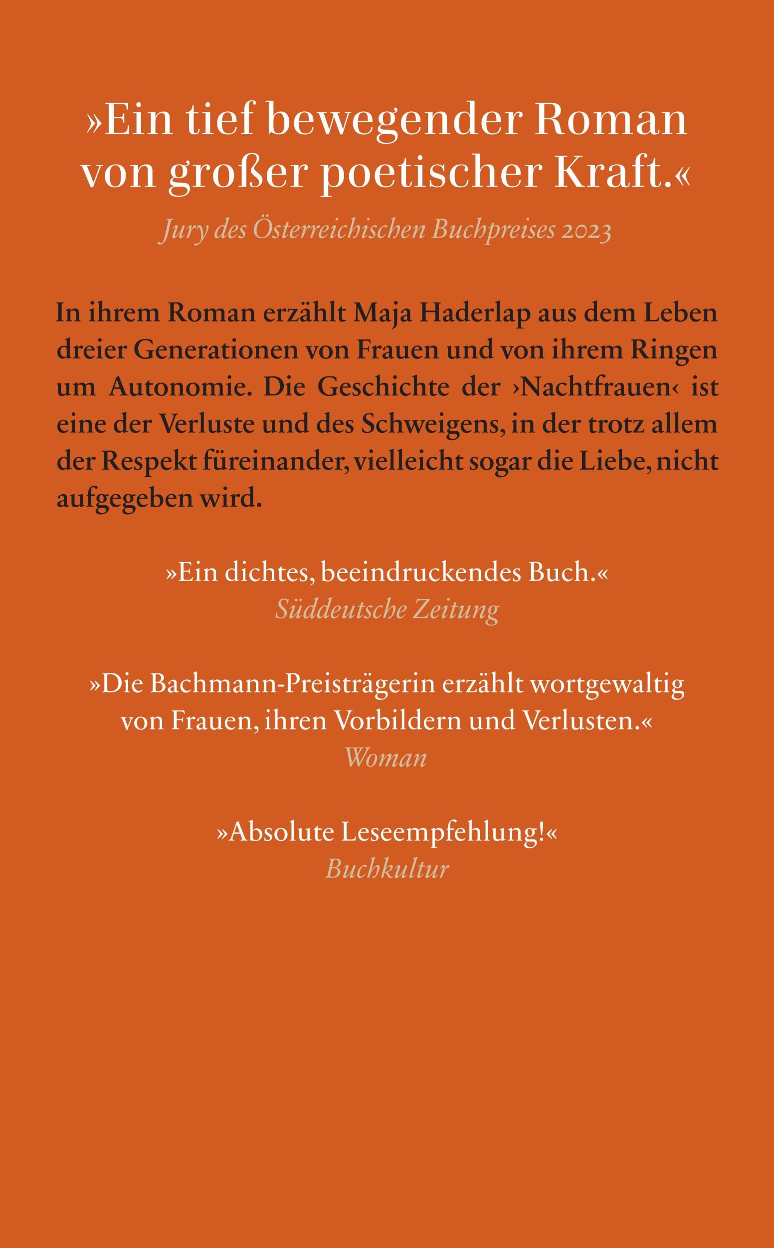 Rückseite: 9783518474549 | Nachtfrauen | Maja Haderlap | Taschenbuch | 294 S. | Deutsch | 2024