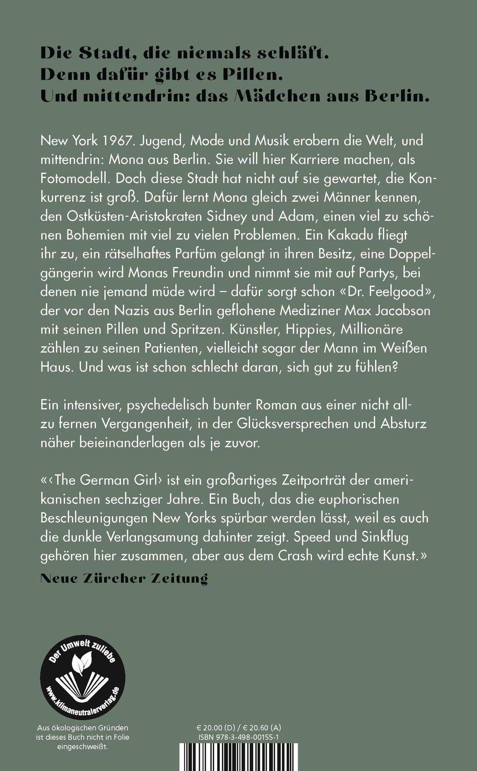 Rückseite: 9783498001551 | The German Girl | Ulrike Sterblich | Buch | Deutsch | 2021 | Rowohlt